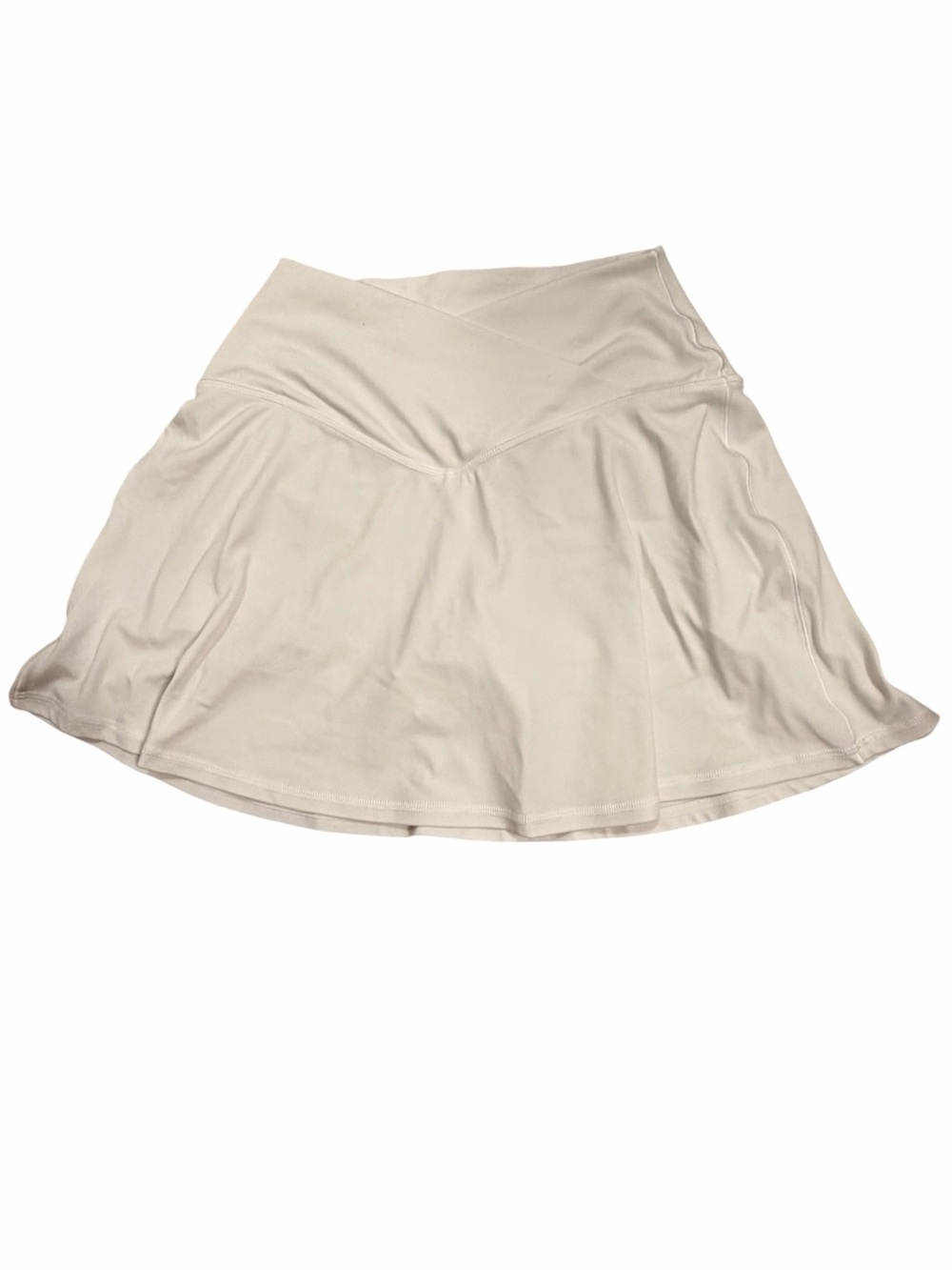 aerie Cream Circle Skater Skirt with V-Waistband